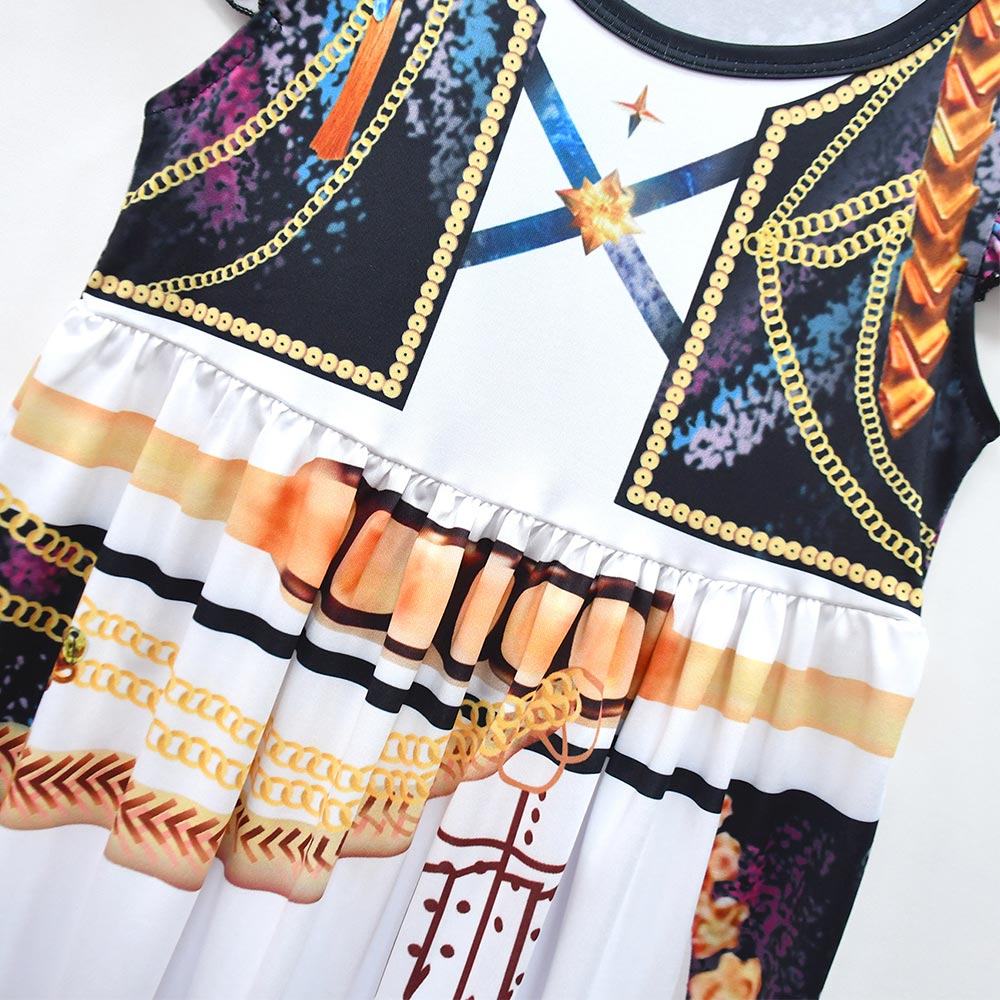 Kpop Demon Hunters Huntrix Golden Bag Dress Set For Kids Children Halloween Carnival Party Cosplay Costume