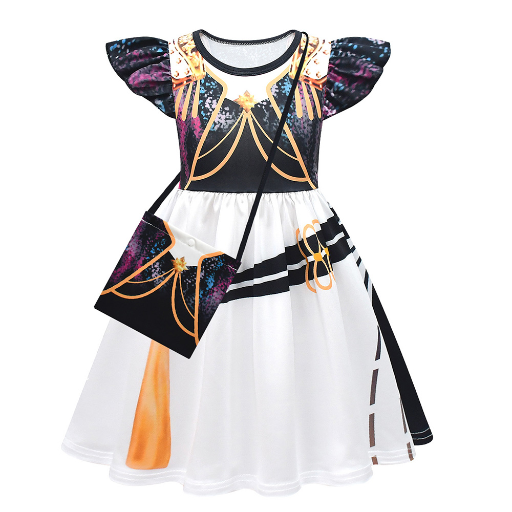 Kpop Demon Hunters Huntrix Golden Bag Dress Set For Kids Children Halloween Carnival Party Cosplay Costume
