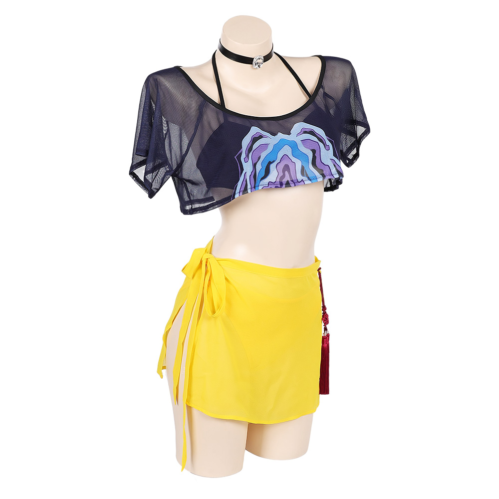 Kpop Demon Hunters Mira 4Pcs Swimsuit Halloween Carnival Party Cosplay Costume Original Design