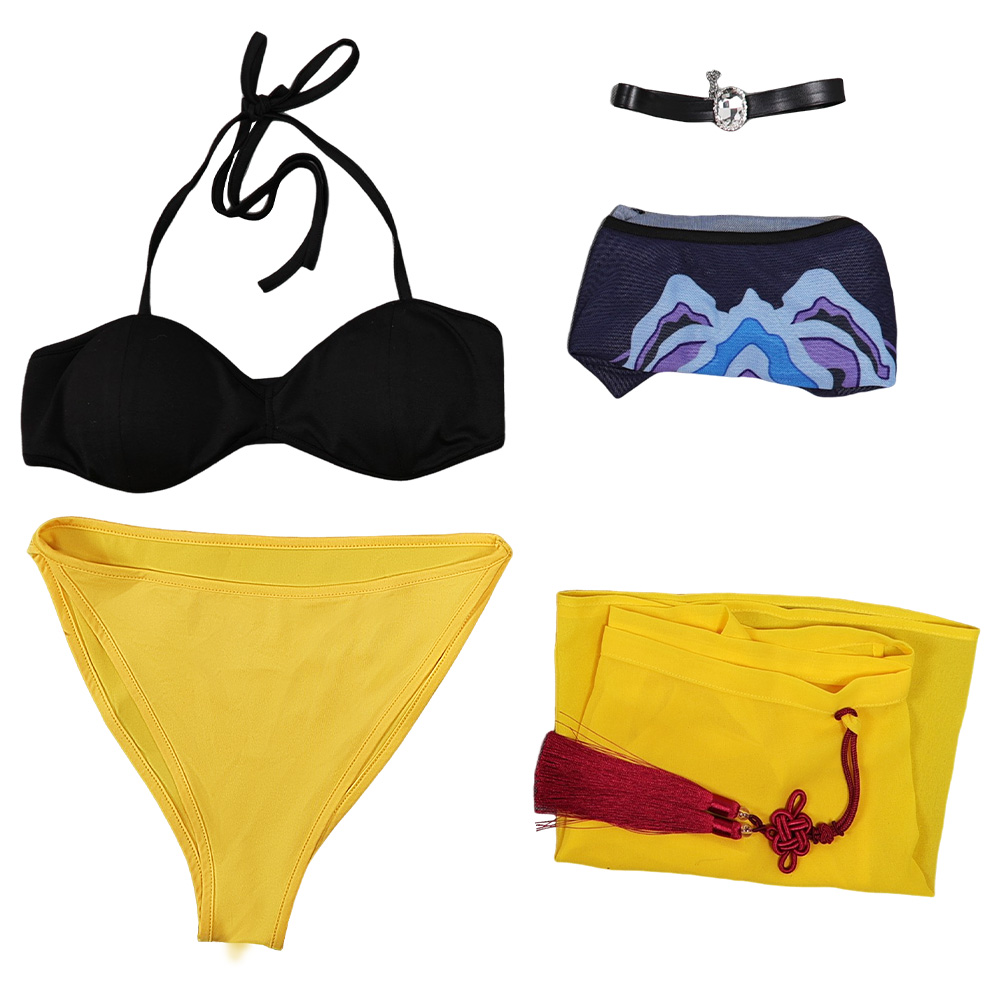 Kpop Demon Hunters Mira 4Pcs Swimsuit Halloween Carnival Party Cosplay Costume Original Design