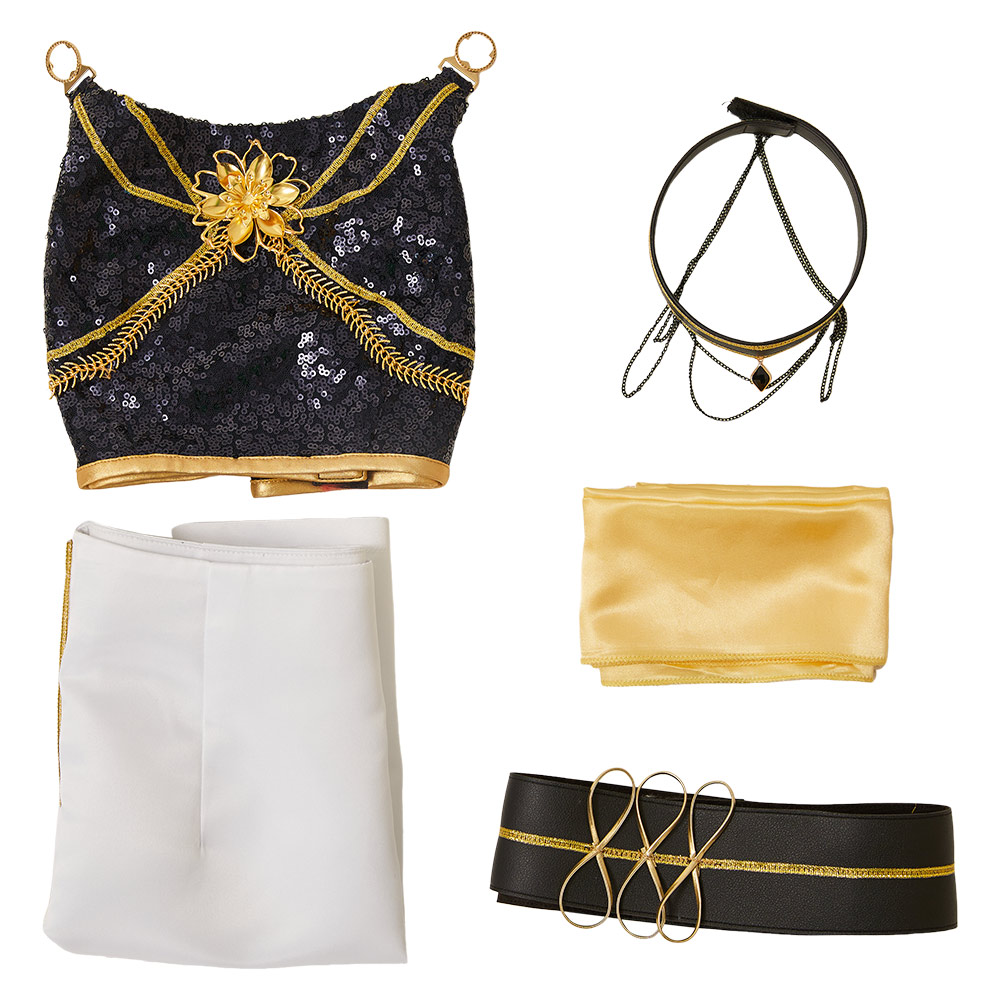 Kpop Demon Hunters Mira Golden Black Inner Top Skirt  Halloween Carnival Party Cosplay Costume