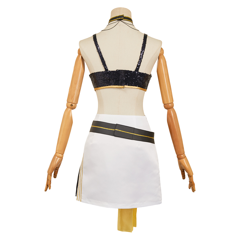 Kpop Demon Hunters Mira Golden Black Inner Top Skirt  Halloween Carnival Party Cosplay Costume