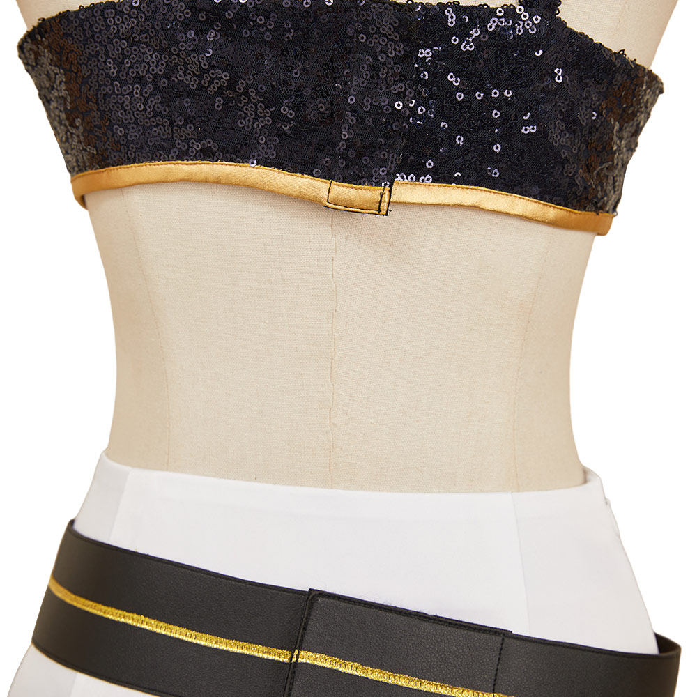Kpop Demon Hunters Mira Golden Black Inner Top Skirt  Halloween Carnival Party Cosplay Costume