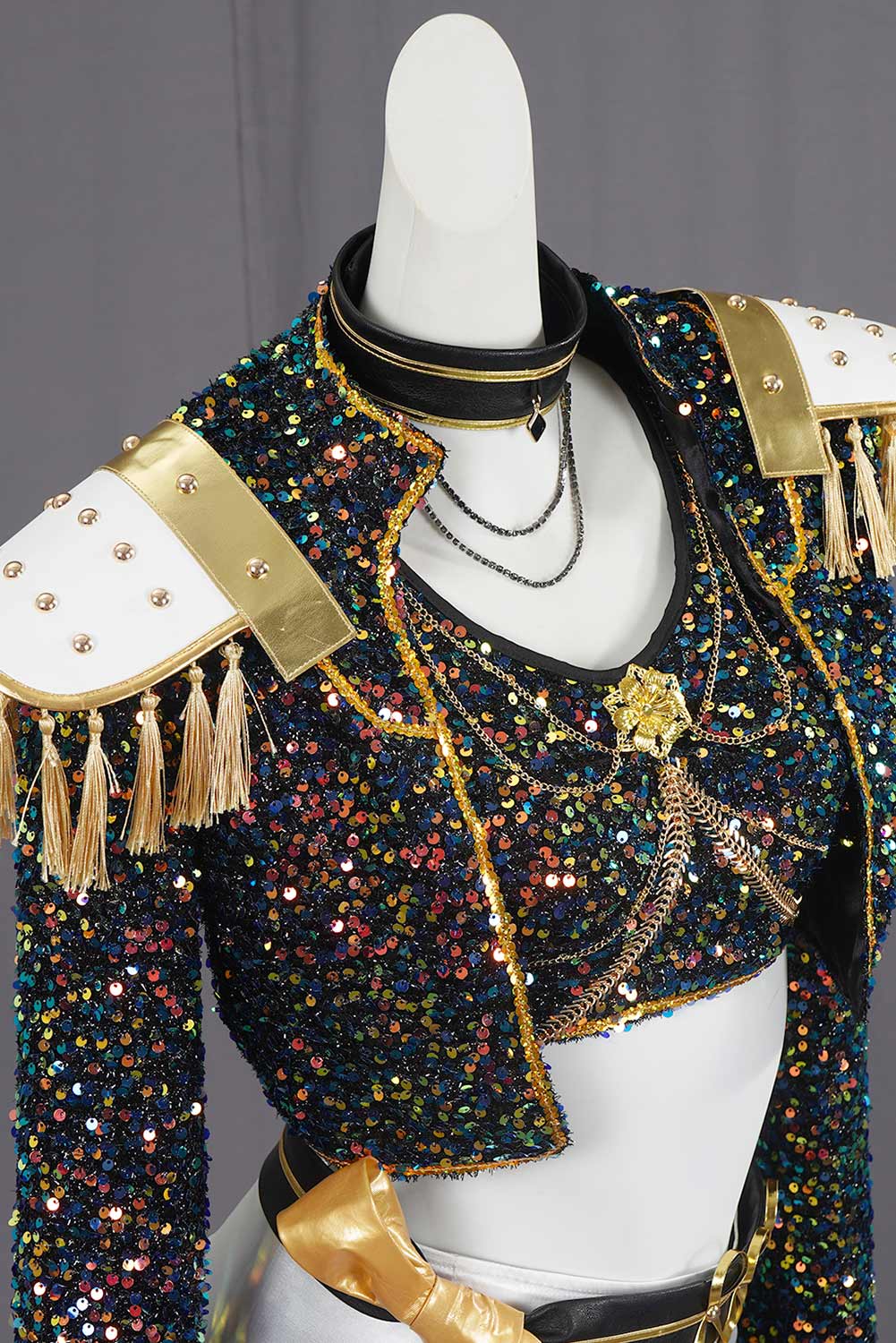 Kpop Demon Hunters Mira Golden Black Uniform Kids Outfits Halloween Carnival Party Cosplay Costume