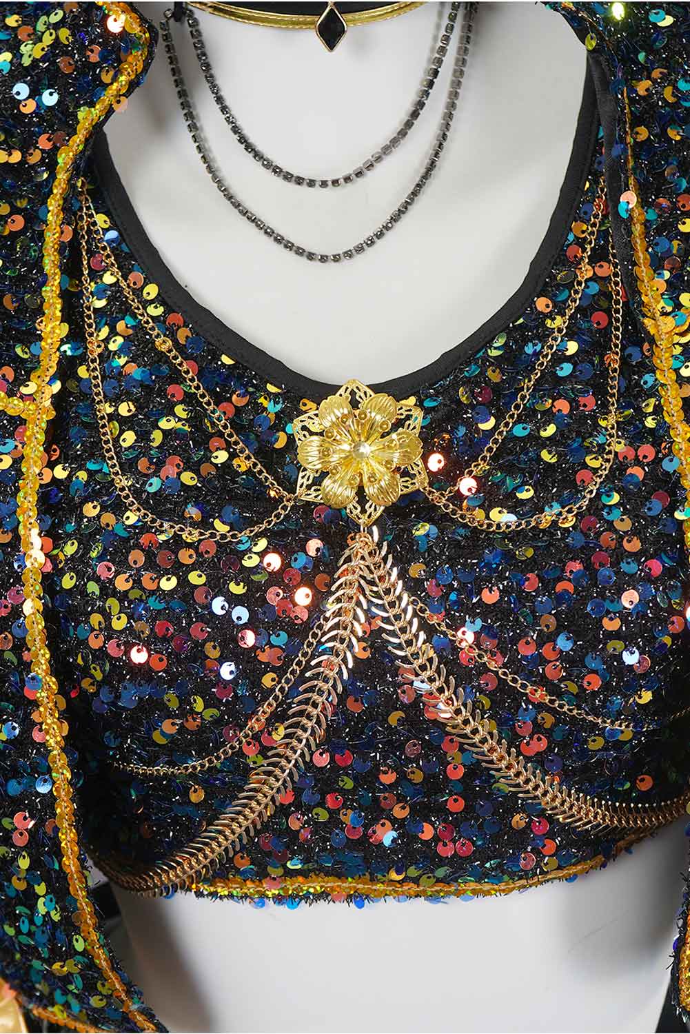 Kpop Demon Hunters Mira Golden Black Uniform Kids Outfits Halloween Carnival Party Cosplay Costume