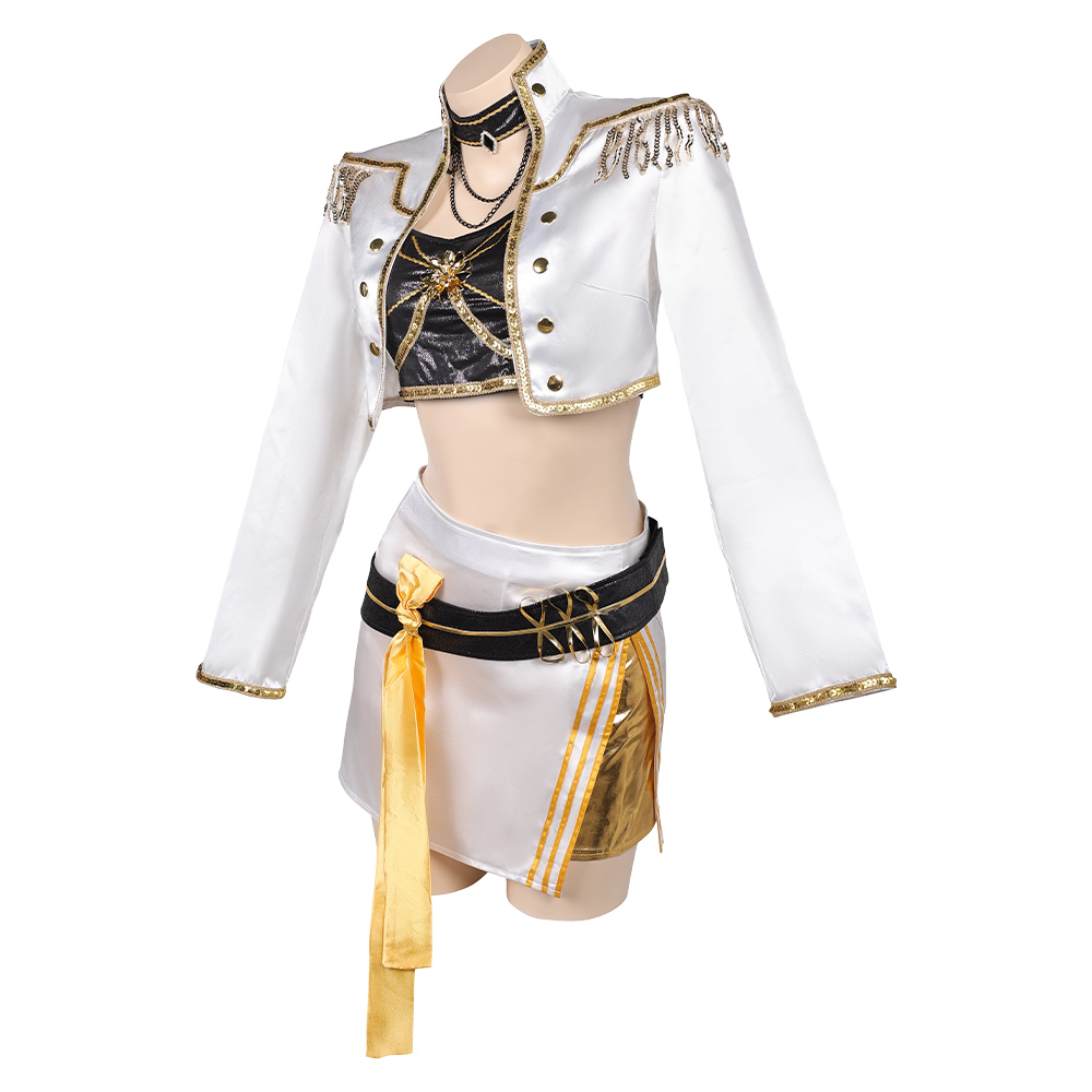 Kpop Demon Hunters Mira Golden White Uniform Halloween Carnival Party Cosplay Costume