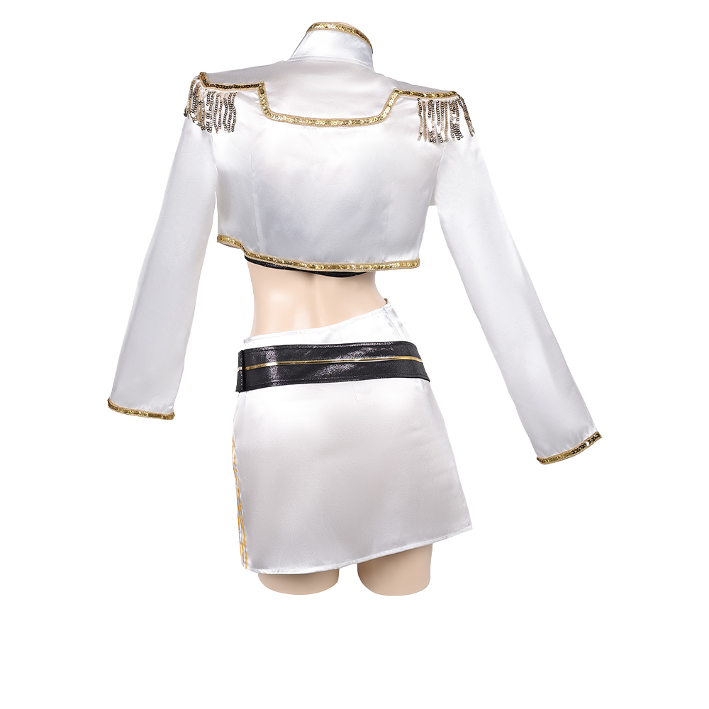 Kpop Demon Hunters Mira Golden White Uniform Halloween Carnival Party Cosplay Costume