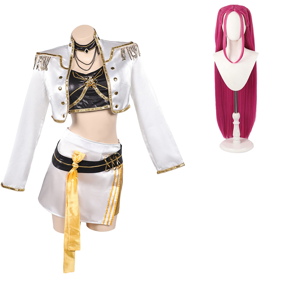 Kpop Demon Hunters Mira Golden White Uniform Halloween Carnival Party Cosplay Costume