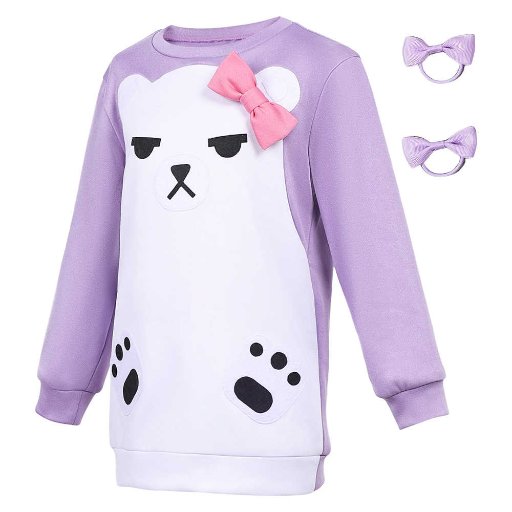 Kpop Demon Hunters Mira Purple Bear Pajamas For Kids Halloween Carnival Party Cosplay Costume