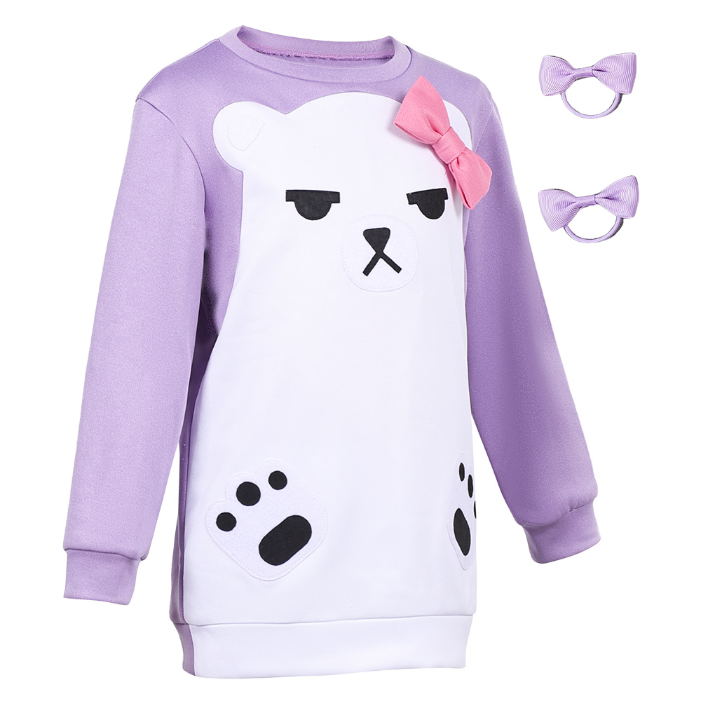 Kpop Demon Hunters Mira Purple Bear Pajamas For Kids Halloween Carnival Party Cosplay Costume