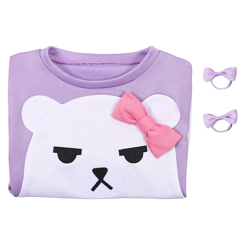 Kpop Demon Hunters Mira Purple Bear Pajamas For Kids Halloween Carnival Party Cosplay Costume