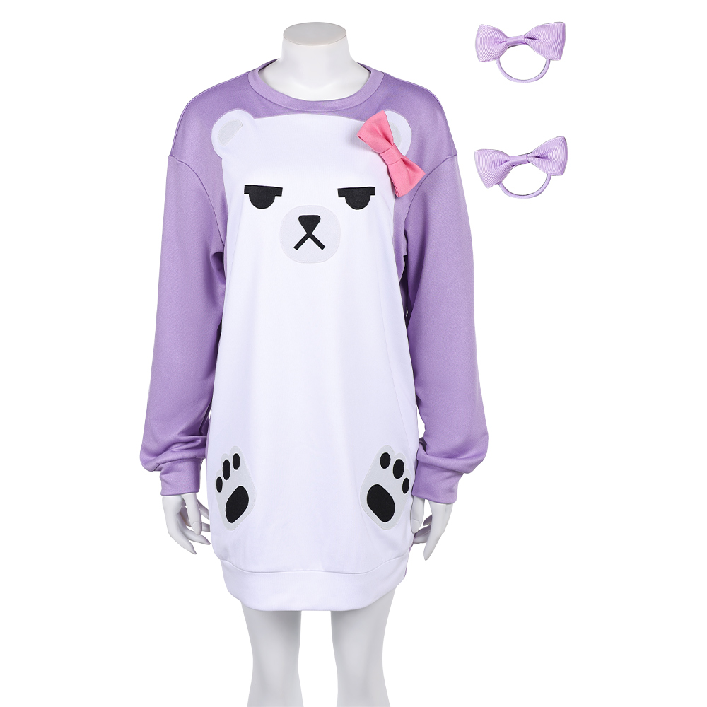 Kpop Demon Hunters Mira Purple Bear Pajamas Sleepwear Halloween Carnival Party Cosplay Costume