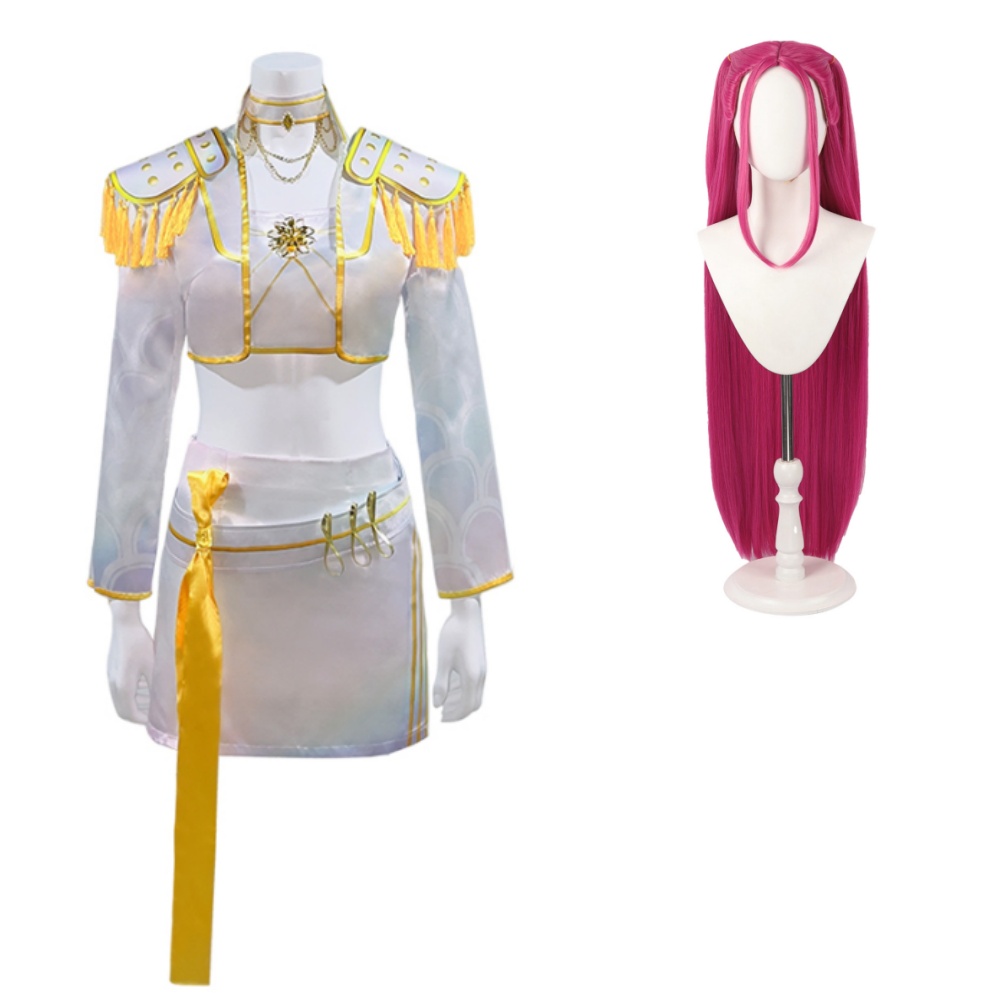 Kpop Demon Hunters Mira White Uniform  Halloween Carnival Party Cosplay Costume