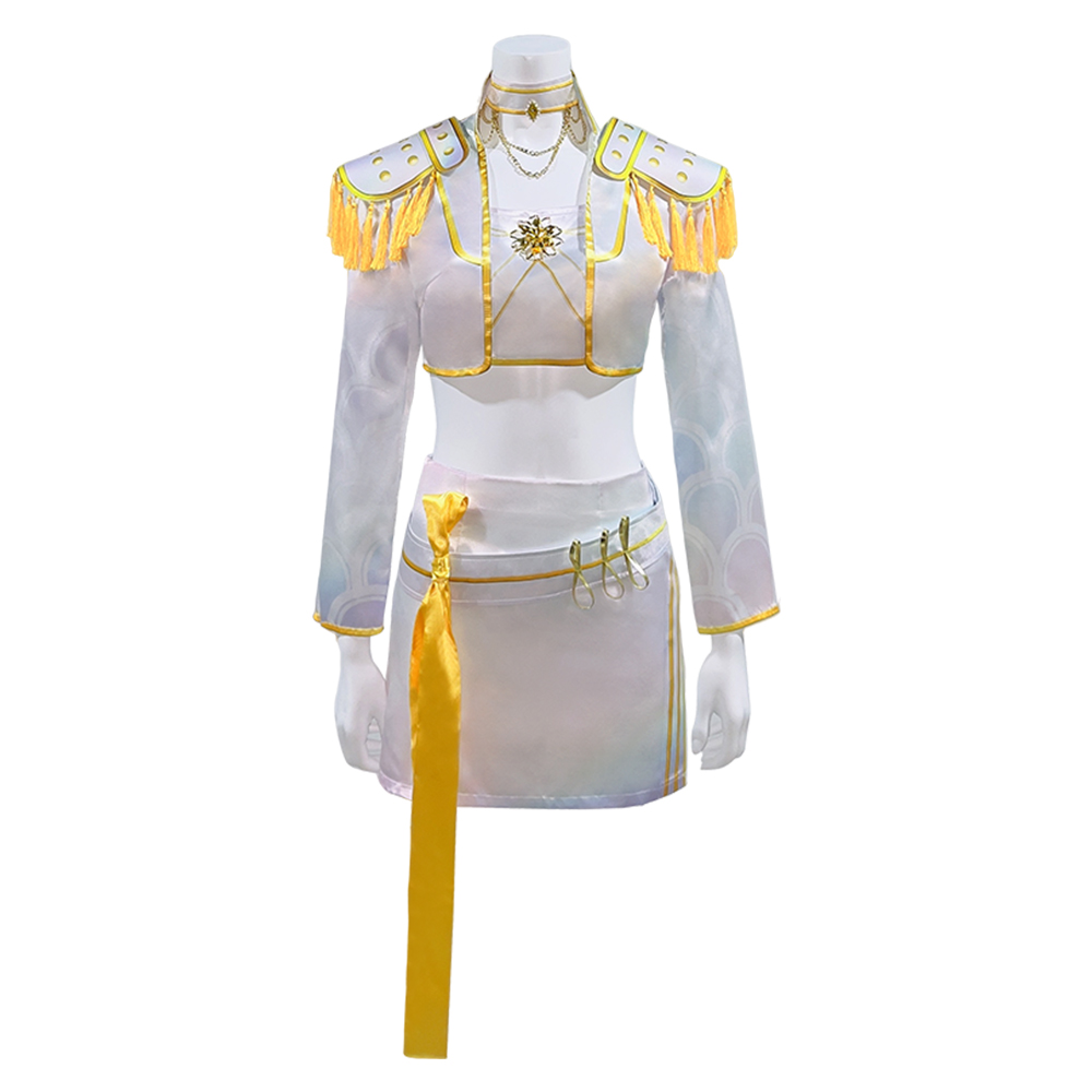 Kpop Demon Hunters Mira White Uniform  Halloween Carnival Party Cosplay Costume