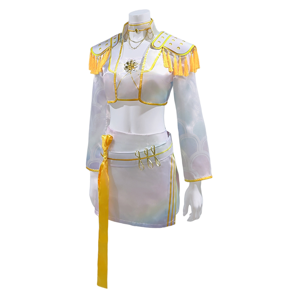 Kpop Demon Hunters Mira White Uniform  Halloween Carnival Party Cosplay Costume