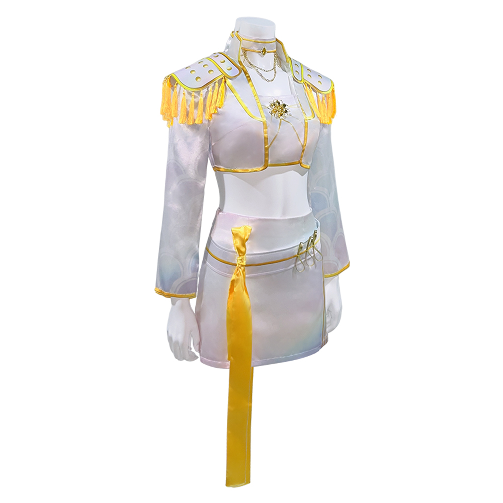 Kpop Demon Hunters Mira White Uniform  Halloween Carnival Party Cosplay Costume