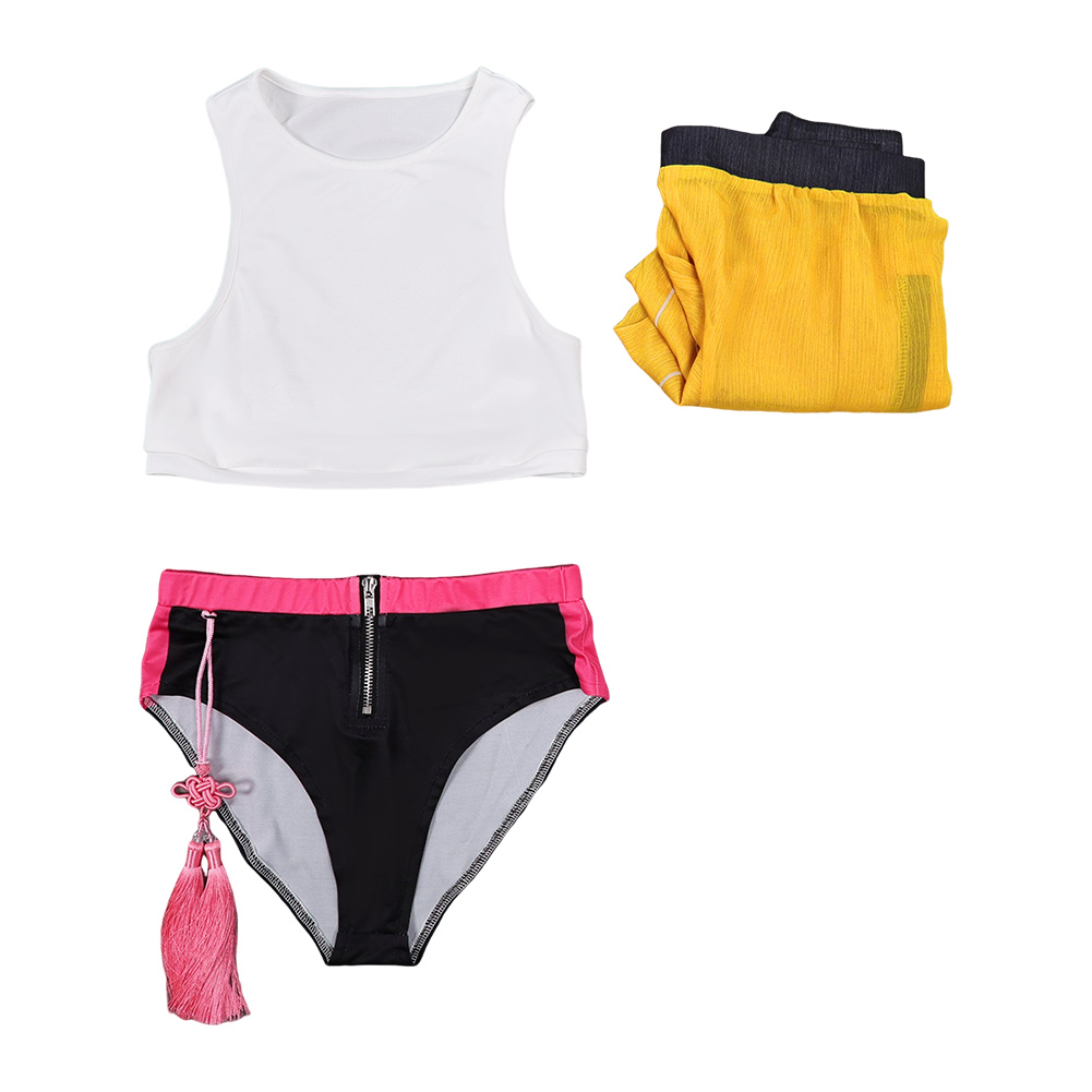 Kpop Demon Hunters Rumi 2Pcs Swimsuit Halloween Carnival Party Cosplay Costume Original Design 