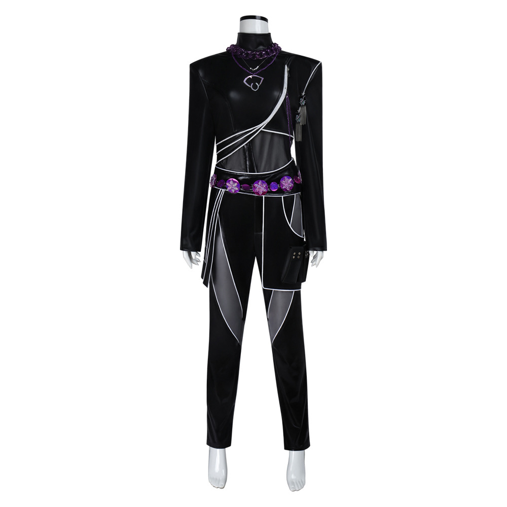 Kpop Demon Hunters Rumi Black Battlesuit Jumpsuit Outfits Halloween Carnival Party Cosplay Costume