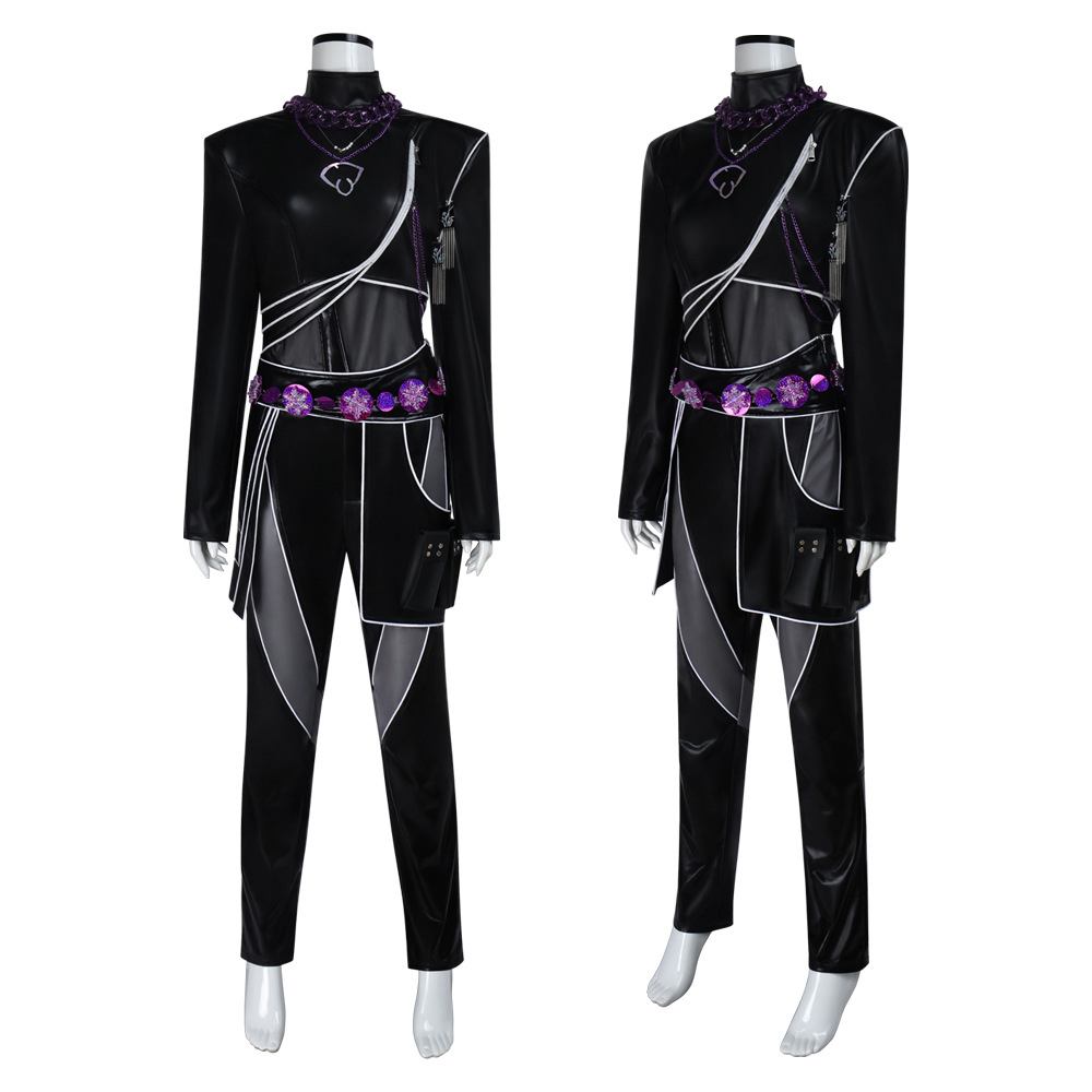 Kpop Demon Hunters Rumi Black Battlesuit Jumpsuit Outfits Halloween Carnival Party Cosplay Costume