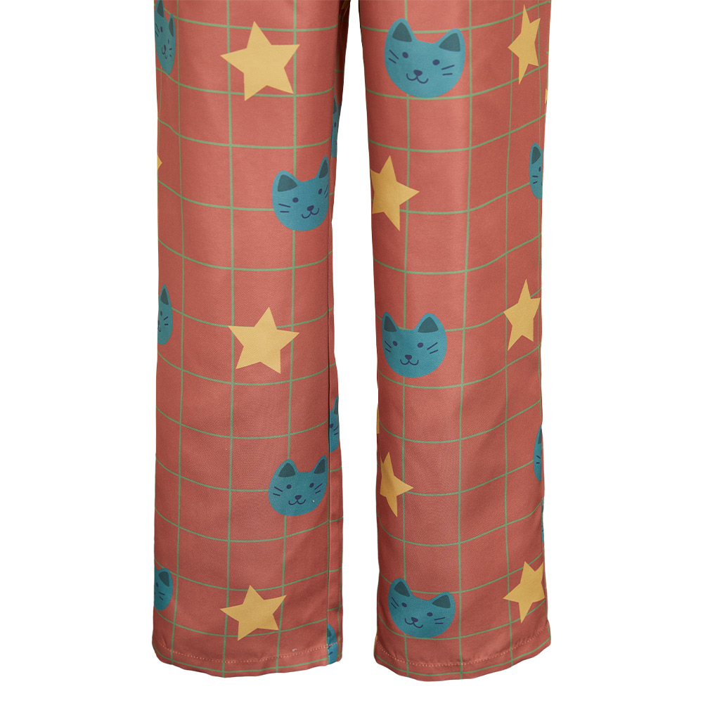 Kpop Demon Hunters Rumi Cartoon Pajamas Pants Sleepwear Halloween Carnival Party Cosplay Costume