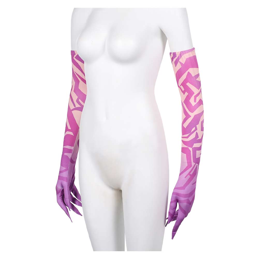 Kpop Demon Hunters Rumi Demonic Pattern Gloves Halloween Carnival Costume Accessories