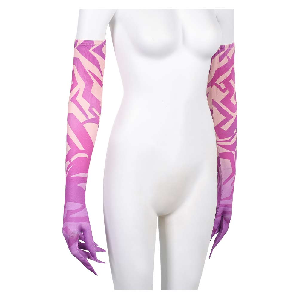 Kpop Demon Hunters Rumi Demonic Pattern Gloves Halloween Carnival Costume Accessories