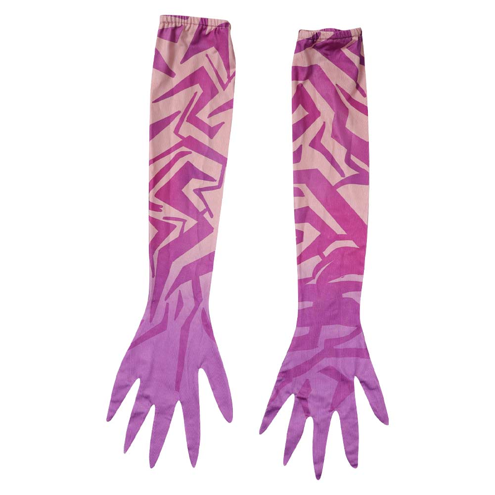 Kpop Demon Hunters Rumi Demonic Pattern Gloves Halloween Carnival Costume Accessories