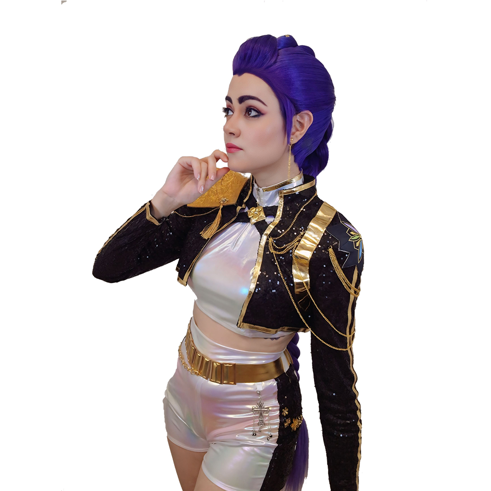 Kpop Demon Hunters Rumi Golden Black Stage Uniform Halloween Carnival Party Cosplay Costume