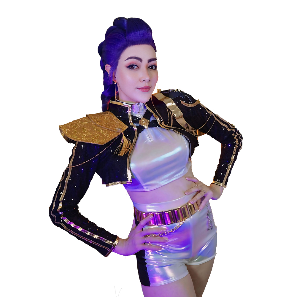 Kpop Demon Hunters Rumi Golden Black Stage Uniform Halloween Carnival Party Cosplay Costume