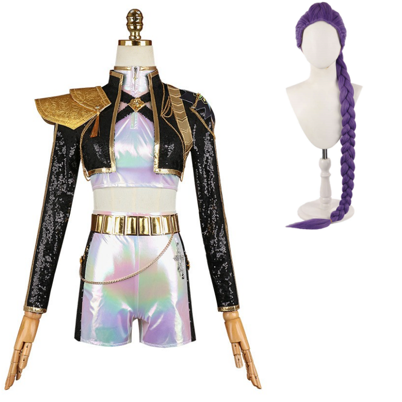 Kpop Demon Hunters Rumi Golden Black Stage Uniform Halloween Carnival Party Cosplay Costume