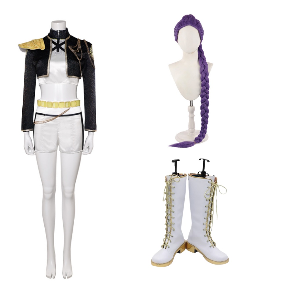 Kpop Demon Hunters Rumi Golden Black Uniform Halloween Carnival Party Cosplay Costume