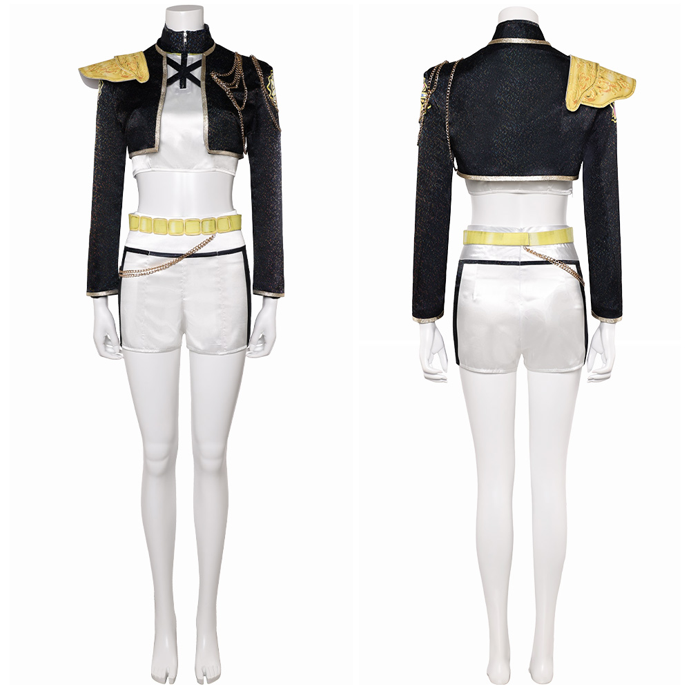 Kpop Demon Hunters Rumi Golden Black Uniform Halloween Carnival Party Cosplay Costume