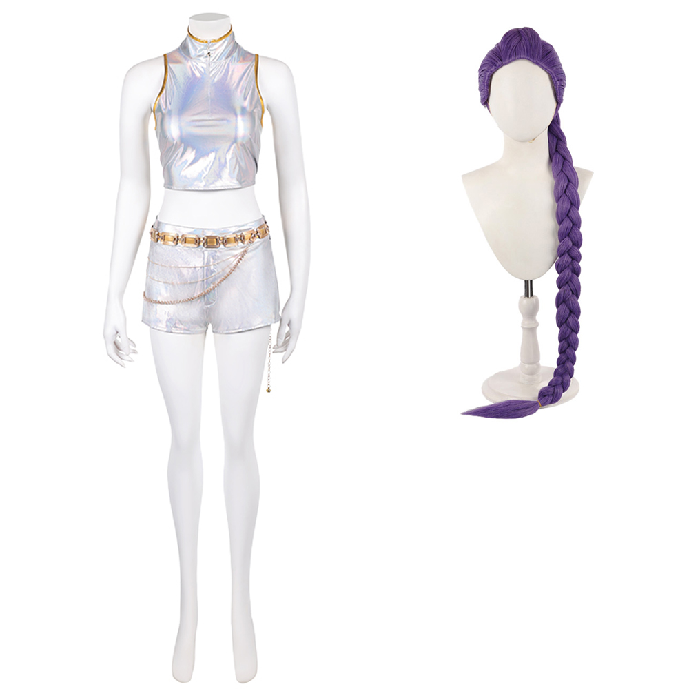 Kpop Demon Hunters Rumi What it Sounds Like Top Pants Set Halloween Carnival Party Cosplay Costume