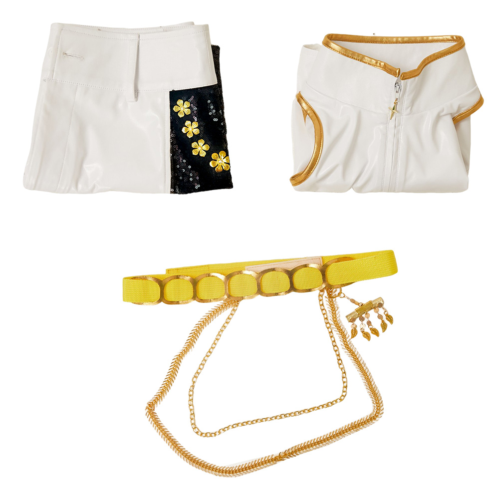 Kpop Demon Hunters Rumi White Stage Fullset Outfits Halloween Carnival Party Cosplay Costume