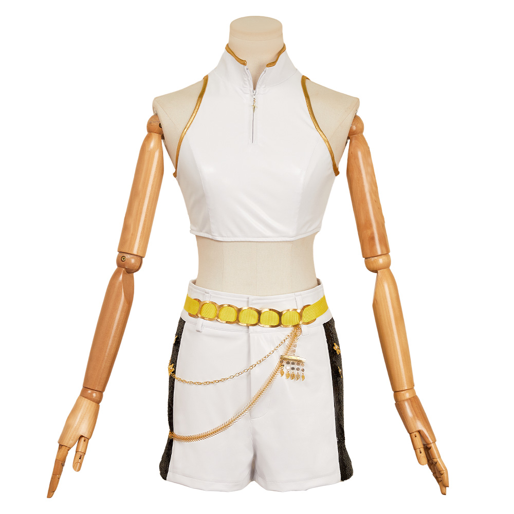 Kpop Demon Hunters Rumi White Stage Fullset Outfits Halloween Carnival Party Cosplay Costume