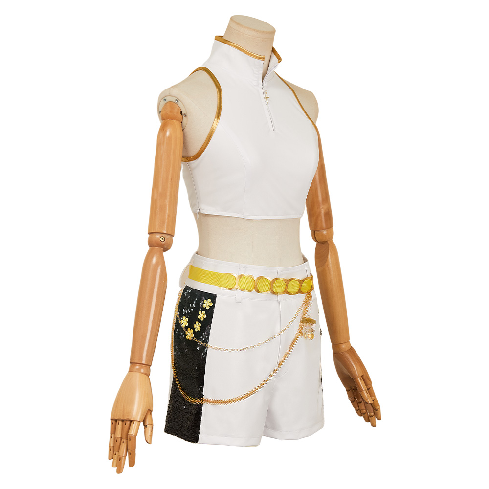 Kpop Demon Hunters Rumi White Stage Fullset Outfits Halloween Carnival Party Cosplay Costume