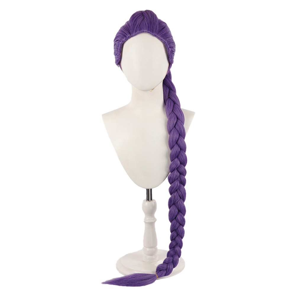 Kpop Demon Hunters Rumi Purple Braid Wig Halloween Carnival Costume Accessories