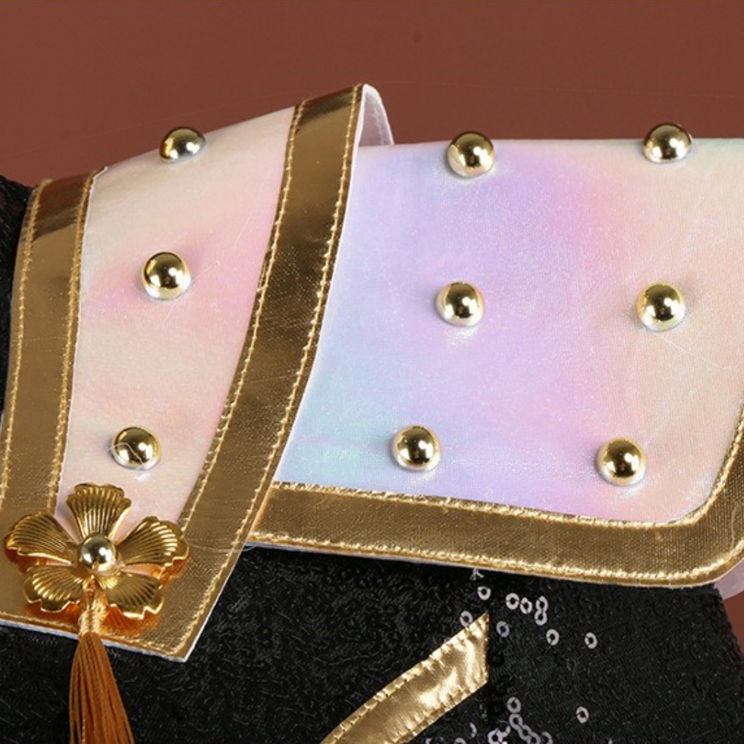 Kpop Demon Hunters Zoey Golden Black Stage Uniform Halloween Carnival Party Cosplay Costume