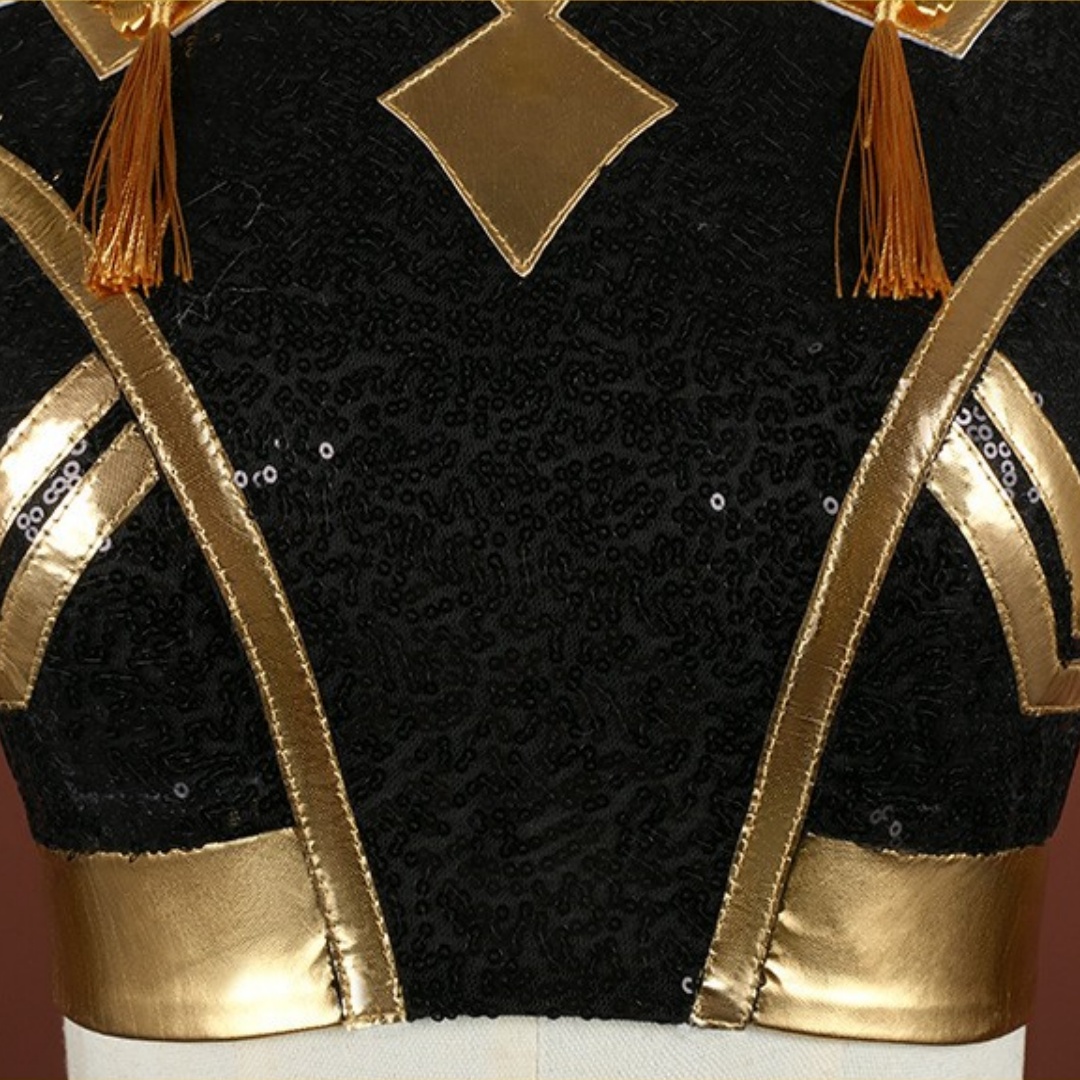 Kpop Demon Hunters Zoey Golden Black Stage Uniform Halloween Carnival Party Cosplay Costume