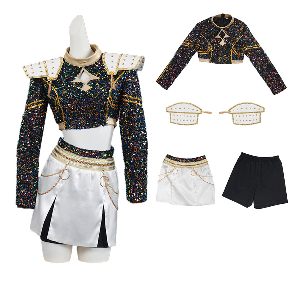 Kpop Demon Hunters Zoey Golden Uniform For Kids Halloween Carnival Party Cosplay Costume