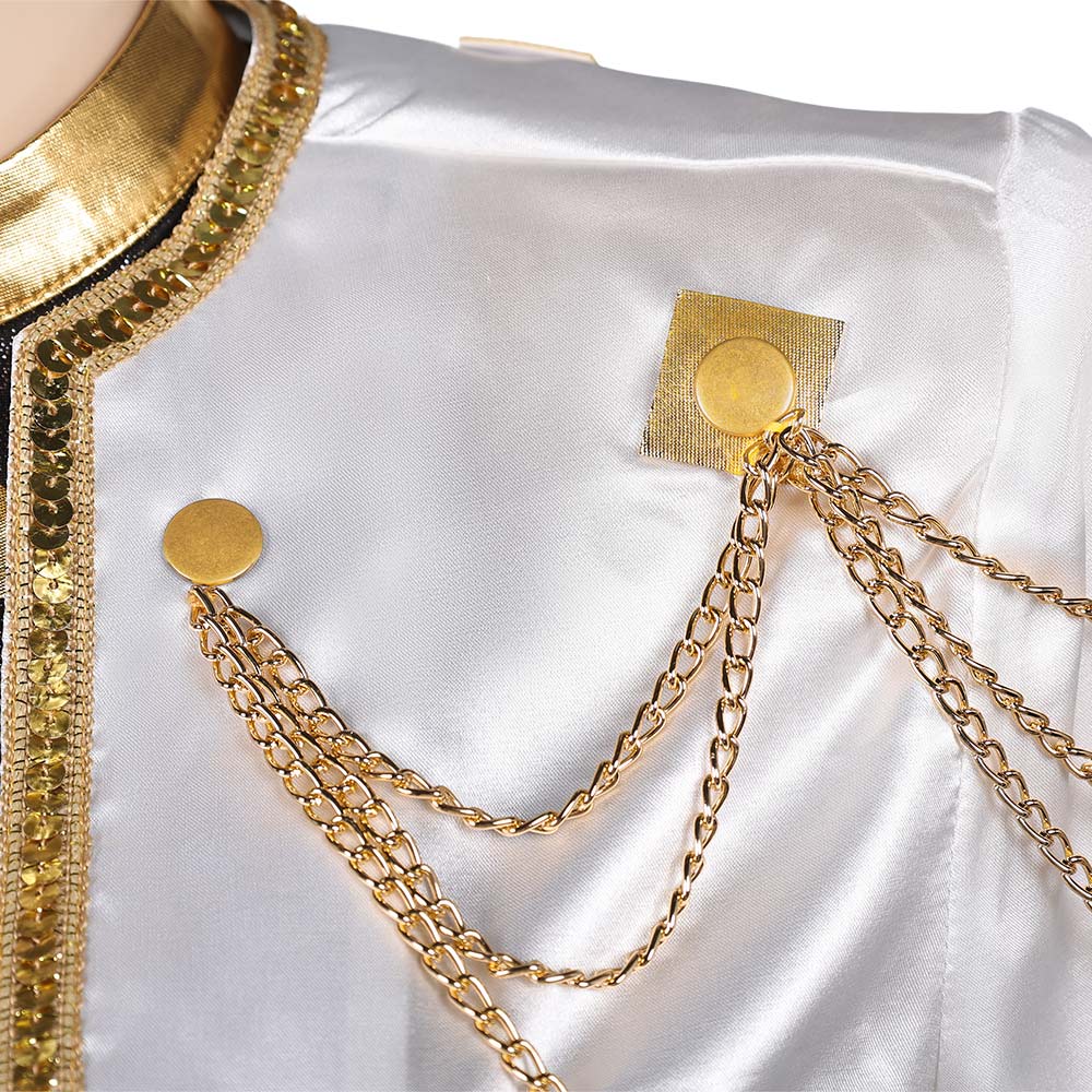 Kpop Demon Hunters Zoey Golden White Uniform Halloween Carnival Party Cosplay Costume