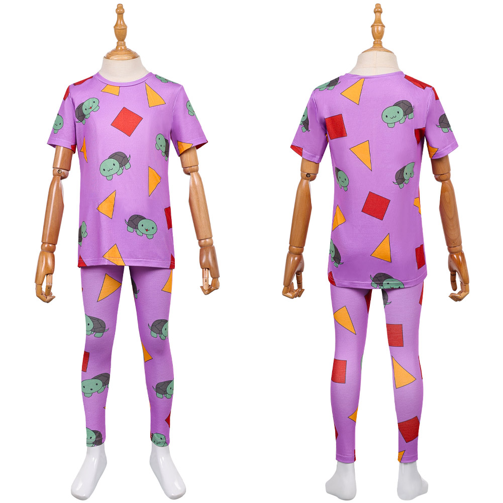 Kpop Demon Hunters Zoey Purple Turtle Pajams For Kids Halloween Carnival Party Cosplay Costume
