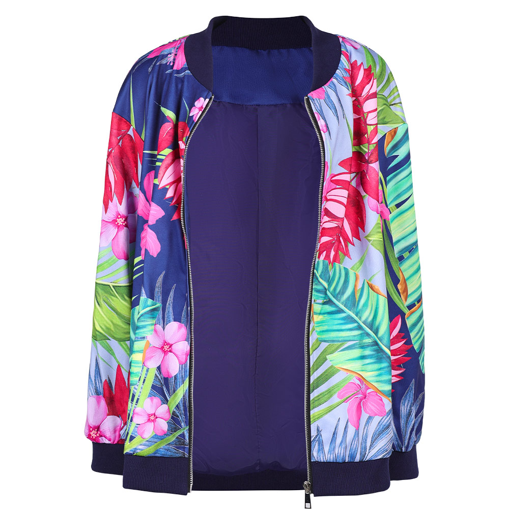 Kpop Demon Hunters Zoey Tropical Printed Jacket Casual Outfits Halloween Carnival Party Cosplay Costume