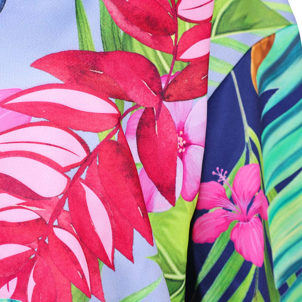 Kpop Demon Hunters Zoey Tropical Printed Jacket Casual Outfits Halloween Carnival Party Cosplay Costume