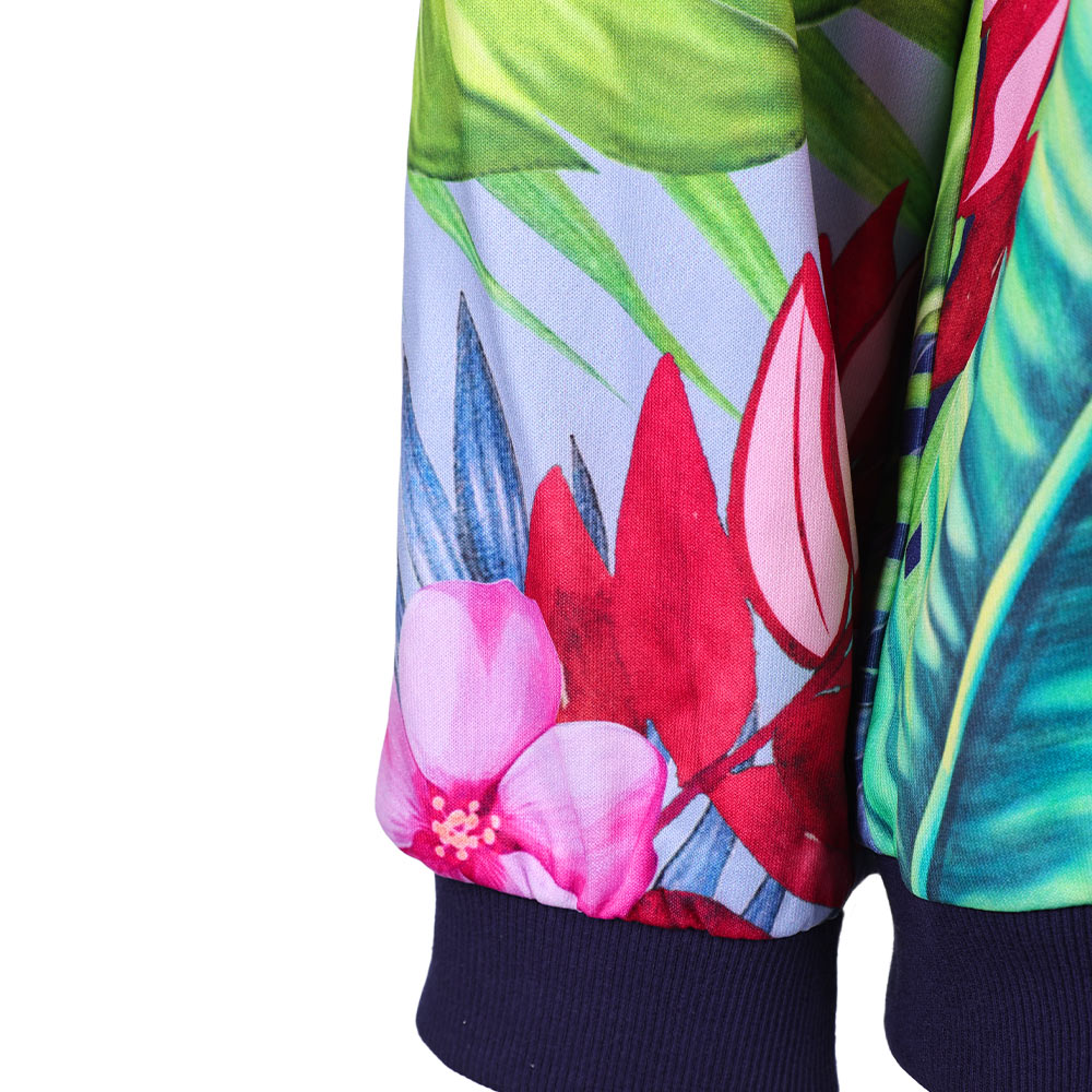 Kpop Demon Hunters Zoey Tropical Printed Jacket Casual Outfits Halloween Carnival Party Cosplay Costume