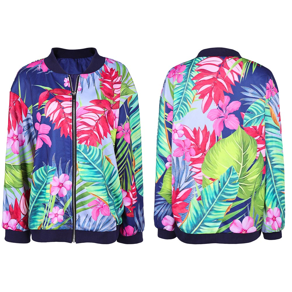 Kpop Demon Hunters Zoey Tropical Printed Jacket Casual Outfits Halloween Carnival Party Cosplay Costume