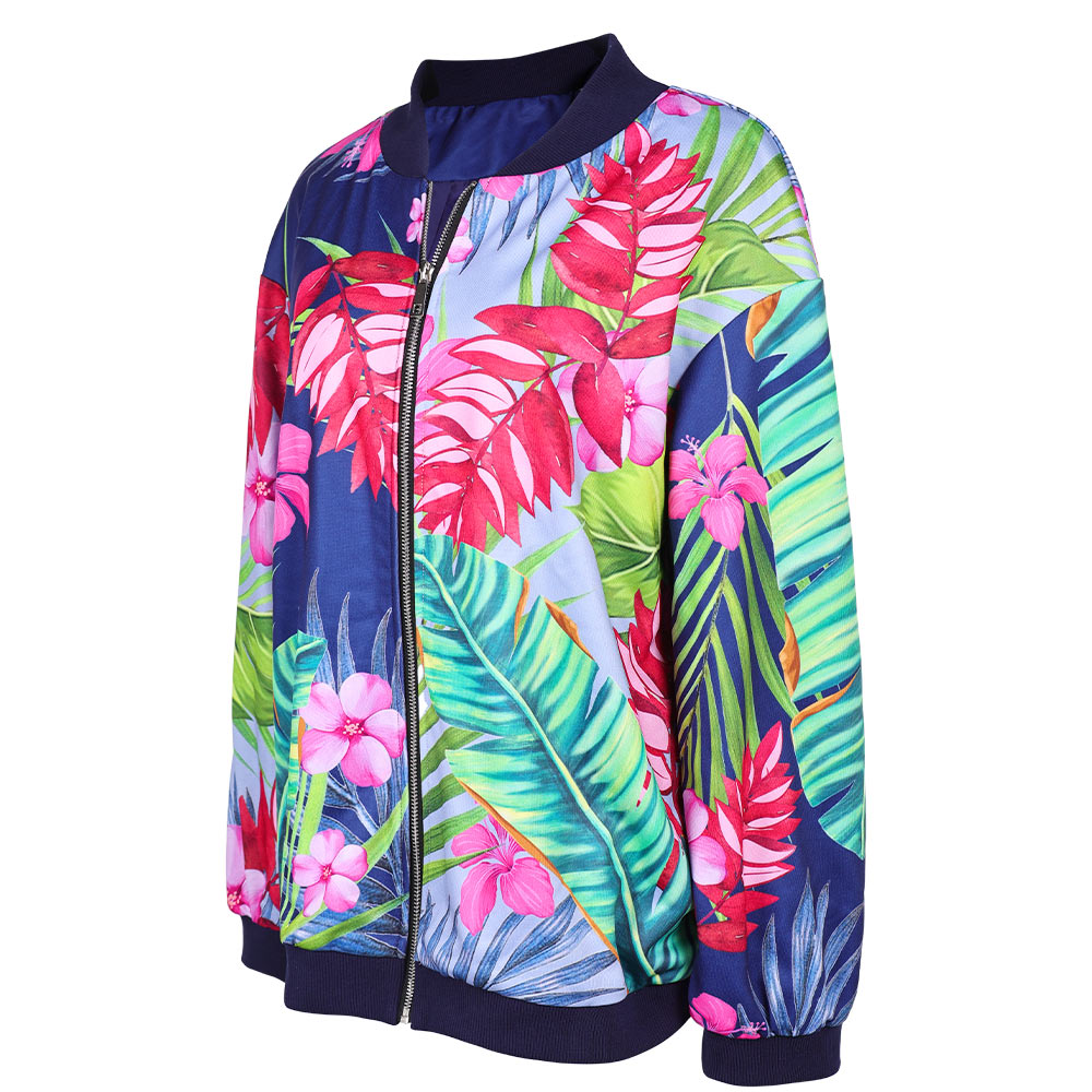 Kpop Demon Hunters Zoey Tropical Printed Jacket Casual Outfits Halloween Carnival Party Cosplay Costume