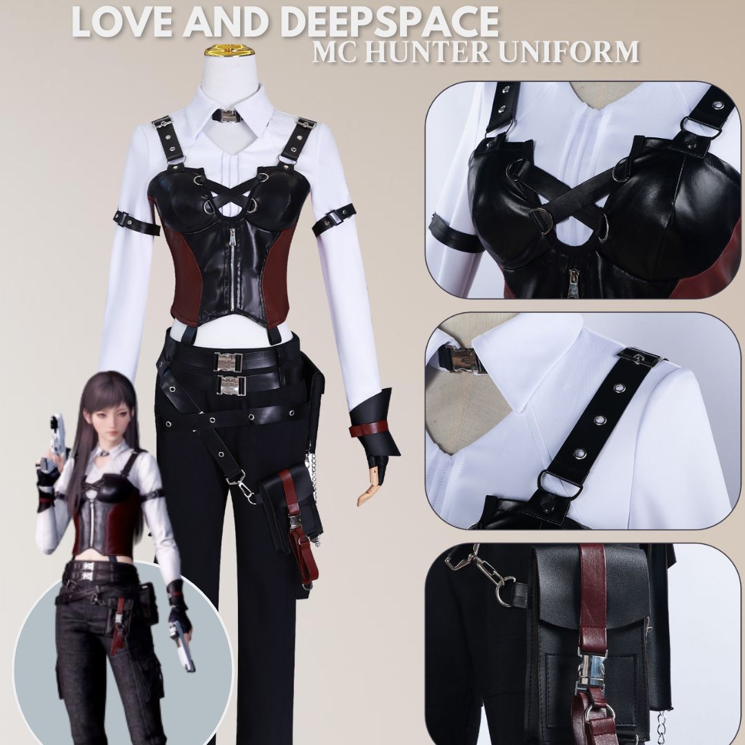 Love and Deepspace Player MC Hunter Uniform Outfits Halloween Carnival Party Cosplay Costume