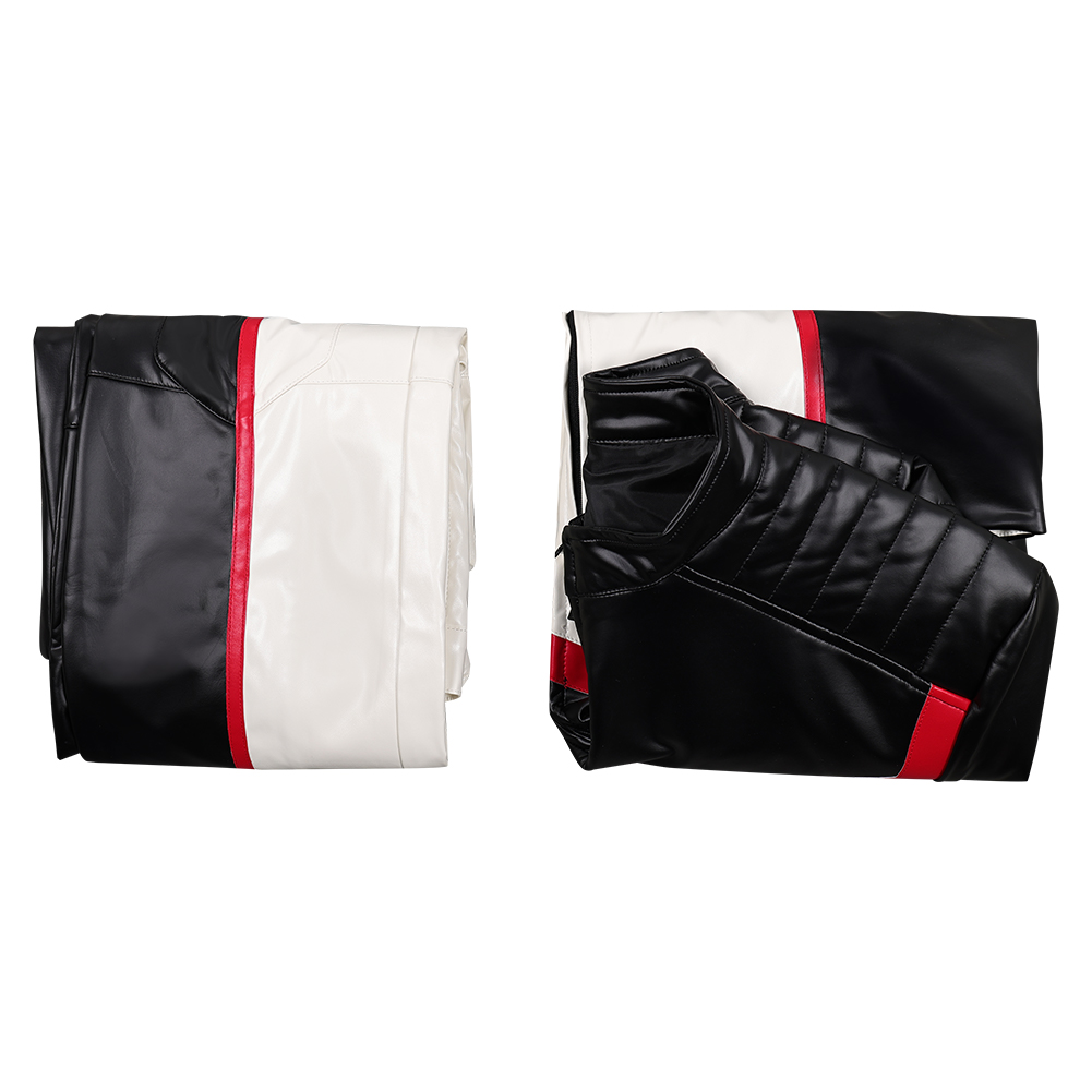 Mister Terrific Men Leather Coat Pants Set Outfits Halloween Carnival Party Cosplay Costume