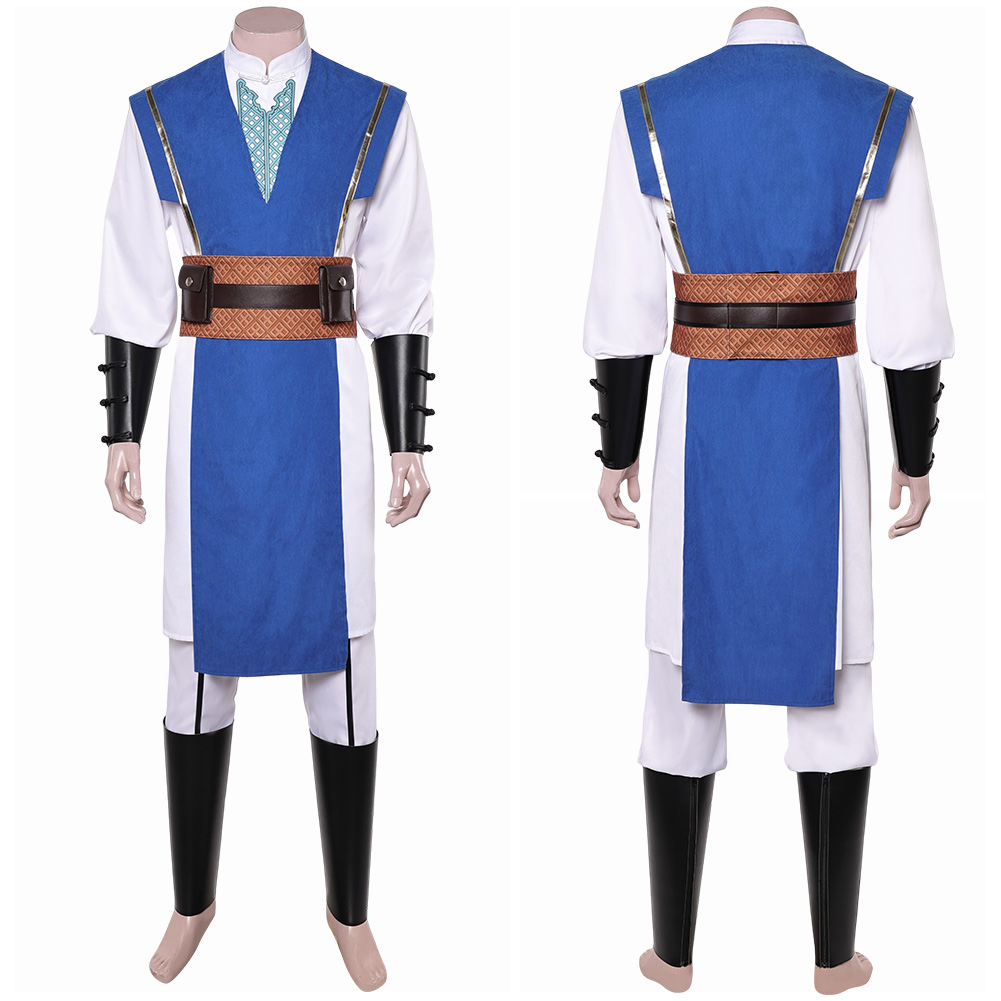 Mortal Kombat 2 Lord Raiden Men Blue Set Outfits Halloween Carnival Party Cosplay Costume